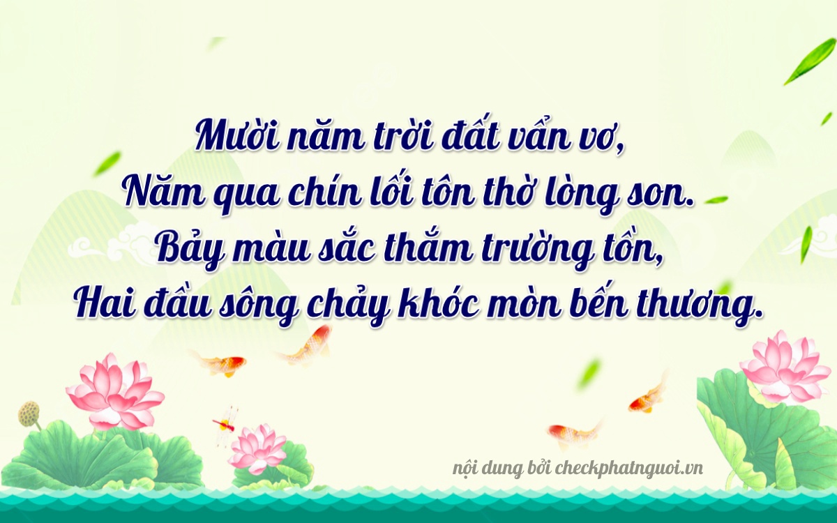Bài thơ ý nghĩa cho <b>biển số 37K-15725</b> tại website checkphatnguoi.vn