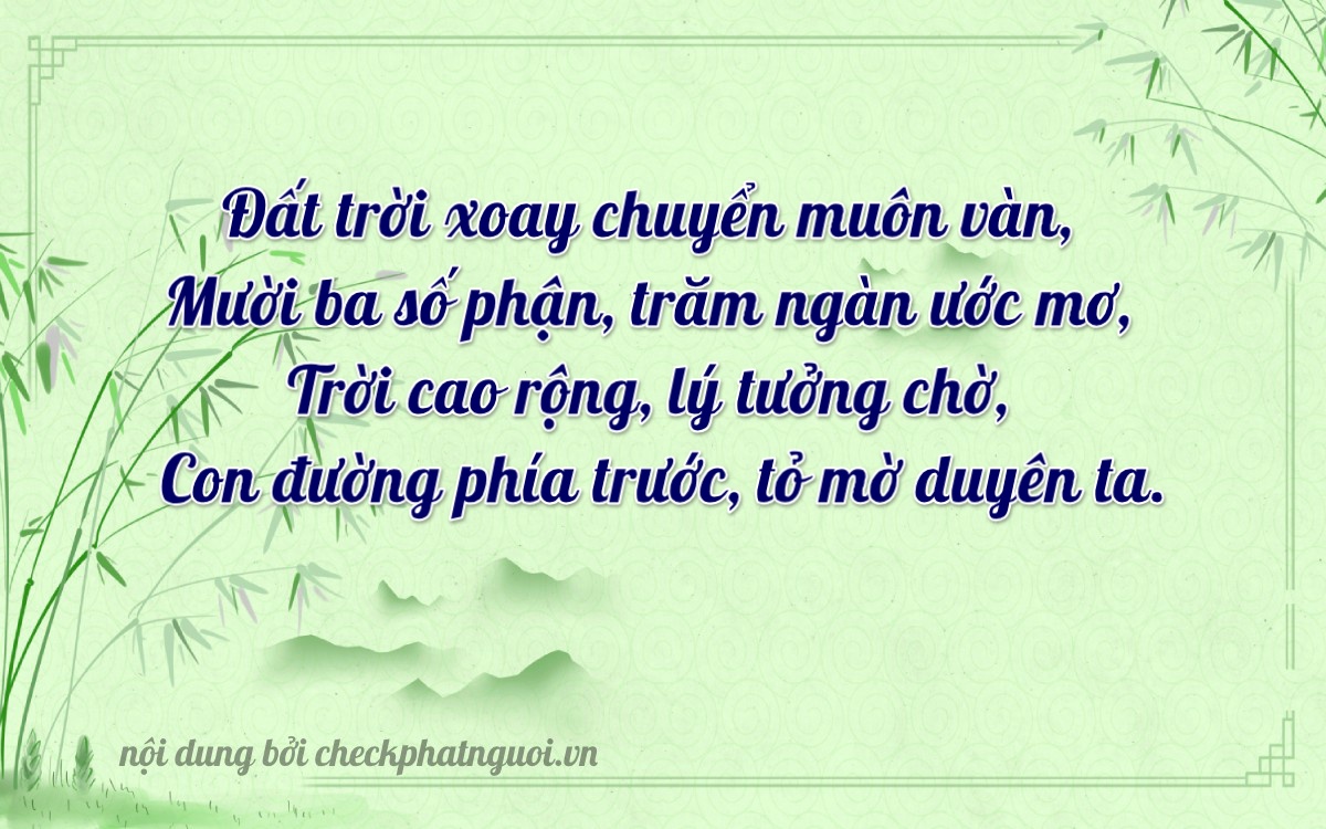 Bài thơ ý nghĩa cho <b>biển số 37K-17313</b> tại website checkphatnguoi.vn