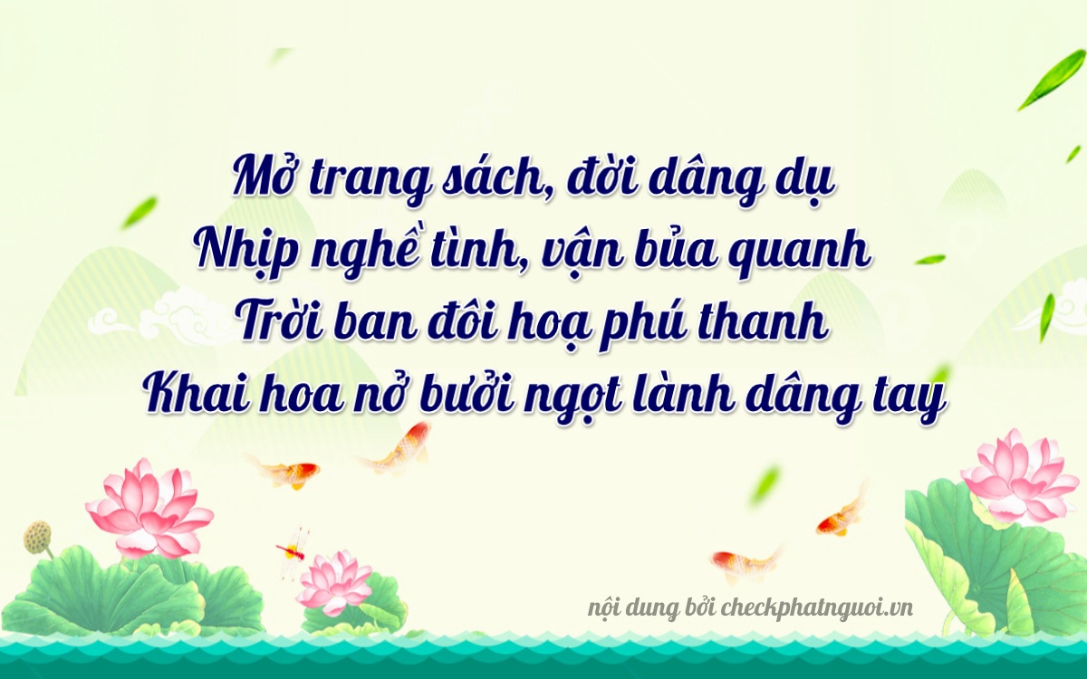 Bài thơ ý nghĩa cho <b>biển số 37K-19222</b> tại website checkphatnguoi.vn