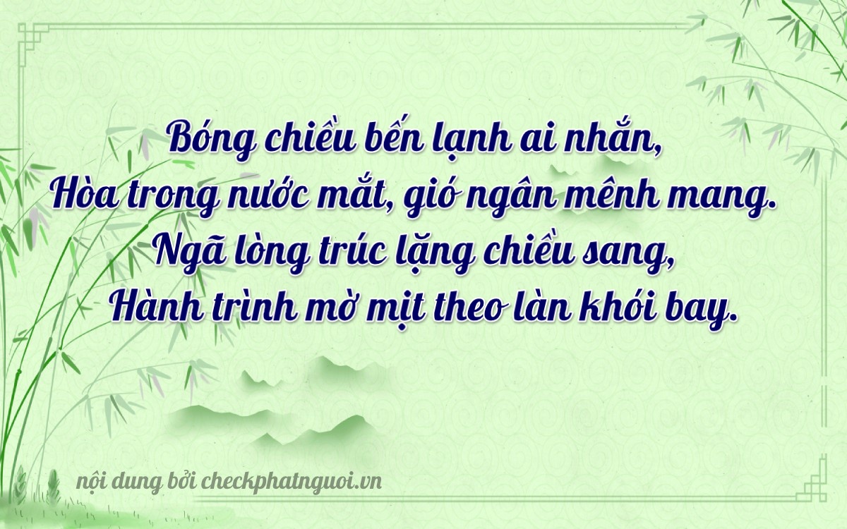 Bài thơ ý nghĩa cho <b>biển số 37K-20858</b> tại website checkphatnguoi.vn