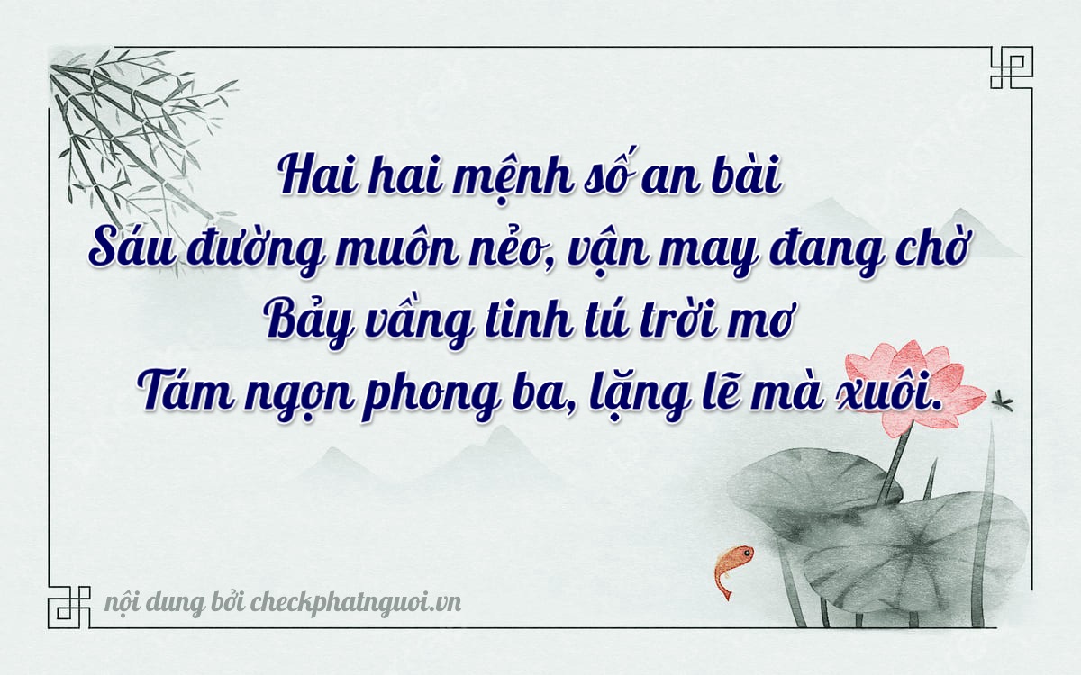 Bài thơ ý nghĩa cho <b>biển số 37K-22678</b> tại website checkphatnguoi.vn