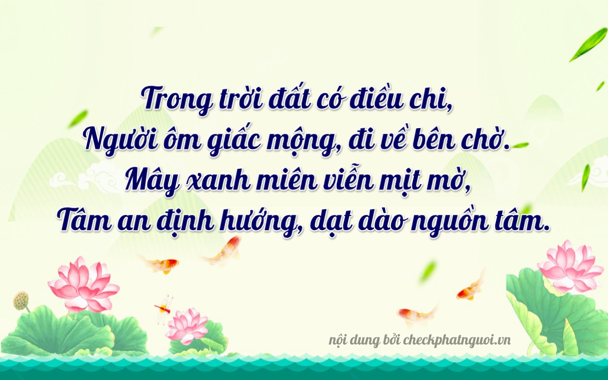 Bài thơ ý nghĩa cho <b>biển số 37K-23161</b> tại website checkphatnguoi.vn