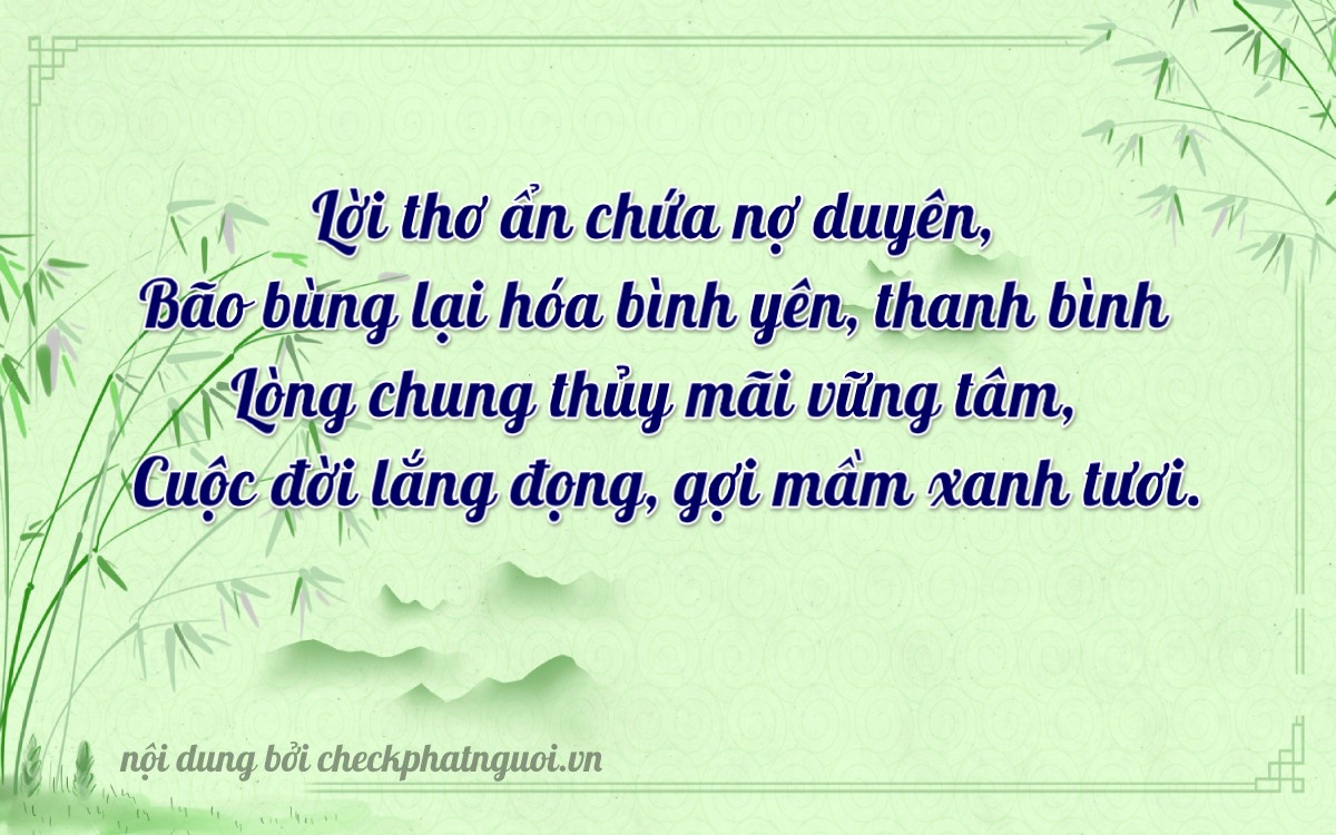 Bài thơ ý nghĩa cho <b>biển số 37K-24050</b> tại website checkphatnguoi.vn