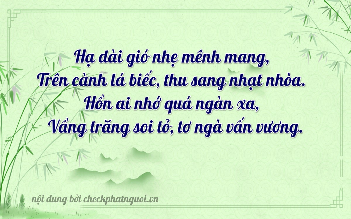 Bài thơ ý nghĩa cho <b>biển số 37K-26852</b> tại website checkphatnguoi.vn