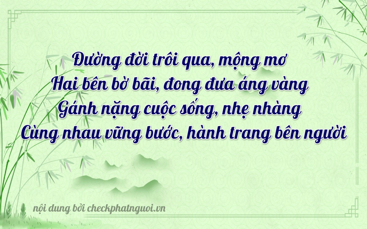 Bài thơ ý nghĩa cho <b>biển số 37K-28125</b> tại website checkphatnguoi.vn