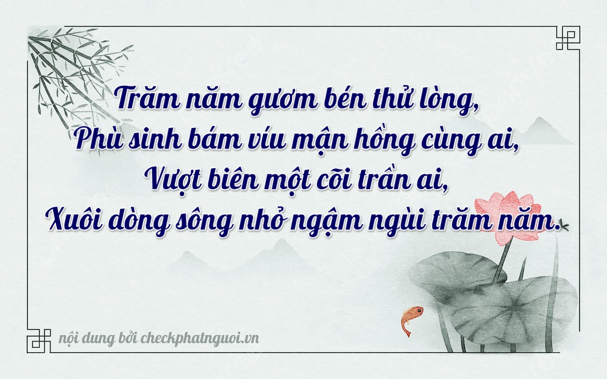 Bài thơ ý nghĩa cho <b>biển số 37K-31705</b> tại website checkphatnguoi.vn