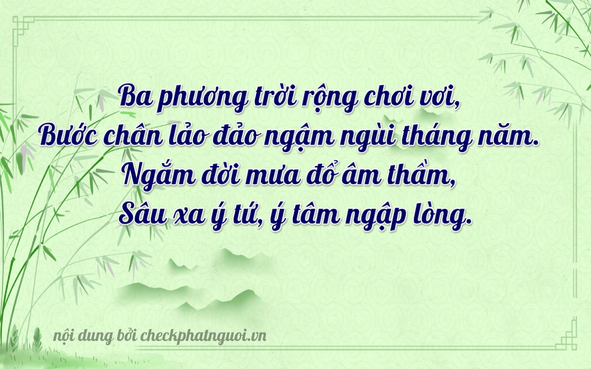 Bài thơ ý nghĩa cho <b>biển số 37K-33132</b> tại website checkphatnguoi.vn