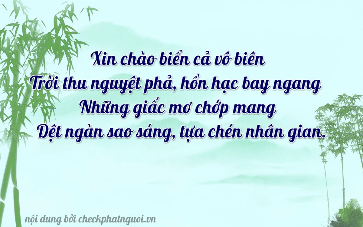 Bài thơ ý nghĩa cho <b>biển số 37K-33876</b> tại website checkphatnguoi.vn