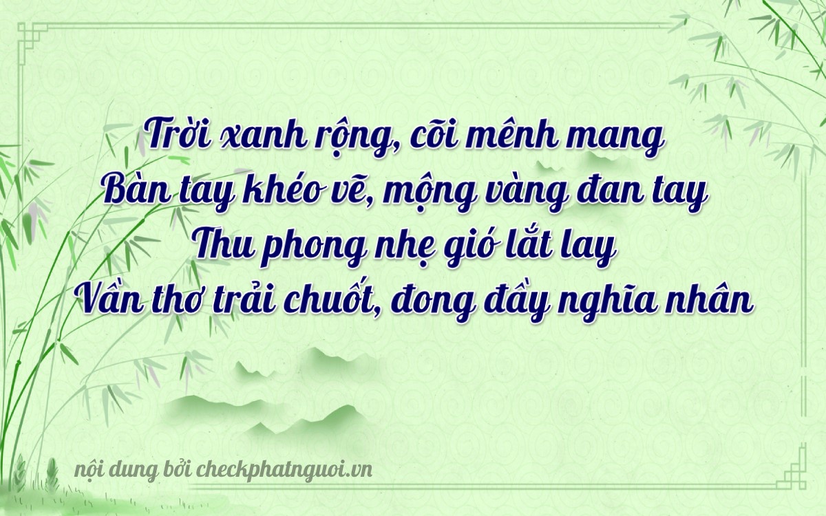 Bài thơ ý nghĩa cho <b>biển số 37K-34714</b> tại website checkphatnguoi.vn