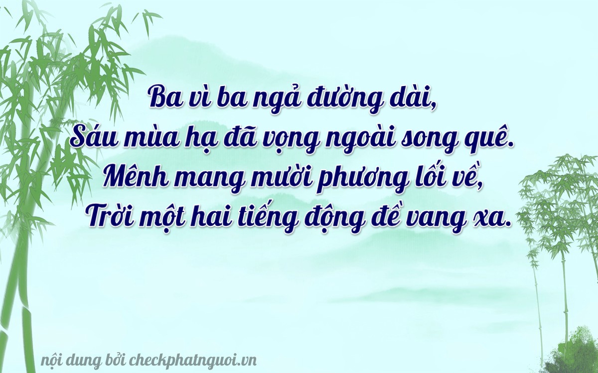 Bài thơ ý nghĩa cho <b>biển số 37K-36142</b> tại website checkphatnguoi.vn