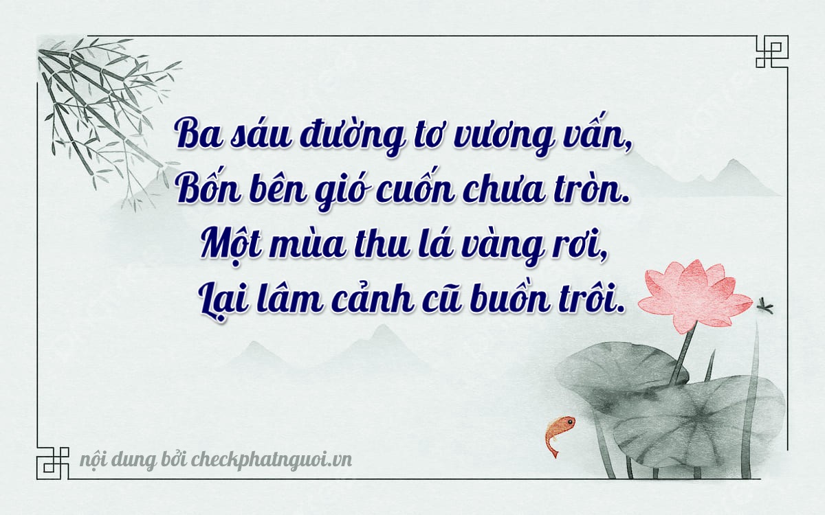 Bài thơ ý nghĩa cho <b>biển số 37K-36411</b> tại website checkphatnguoi.vn