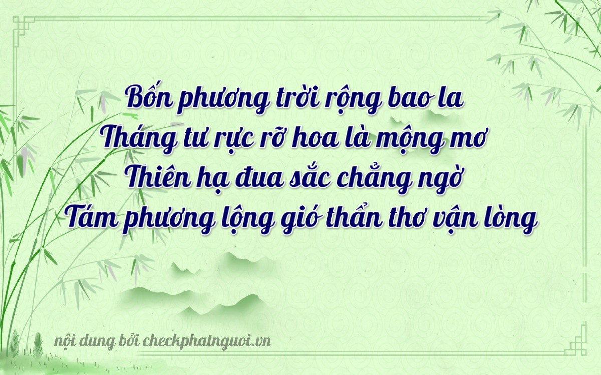 Bài thơ ý nghĩa cho <b>biển số 37K-44846</b> tại website checkphatnguoi.vn