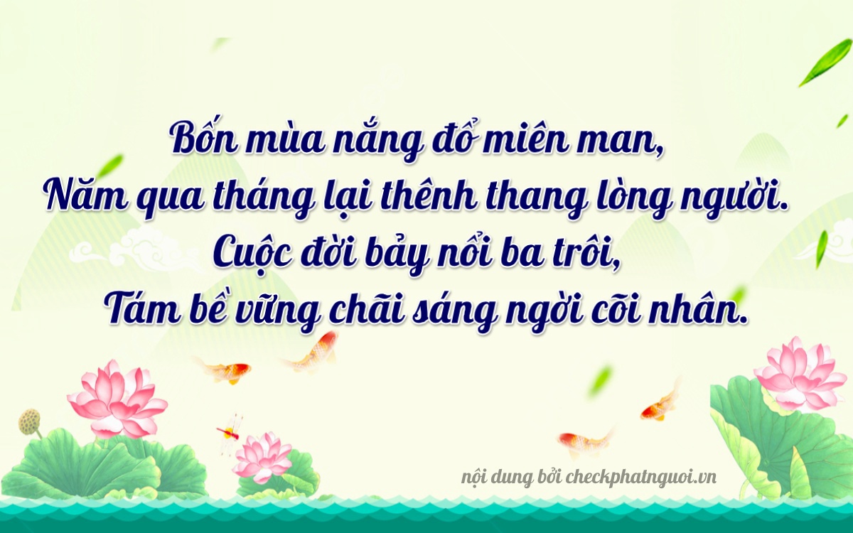 Bài thơ ý nghĩa cho <b>biển số 37K-45817</b> tại website checkphatnguoi.vn
