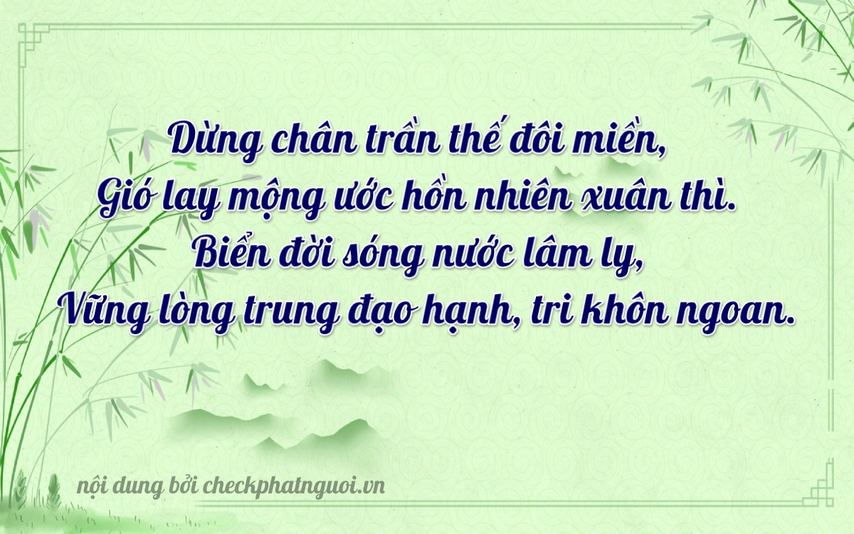 Bài thơ ý nghĩa cho <b>biển số 37K-49517</b> tại website checkphatnguoi.vn