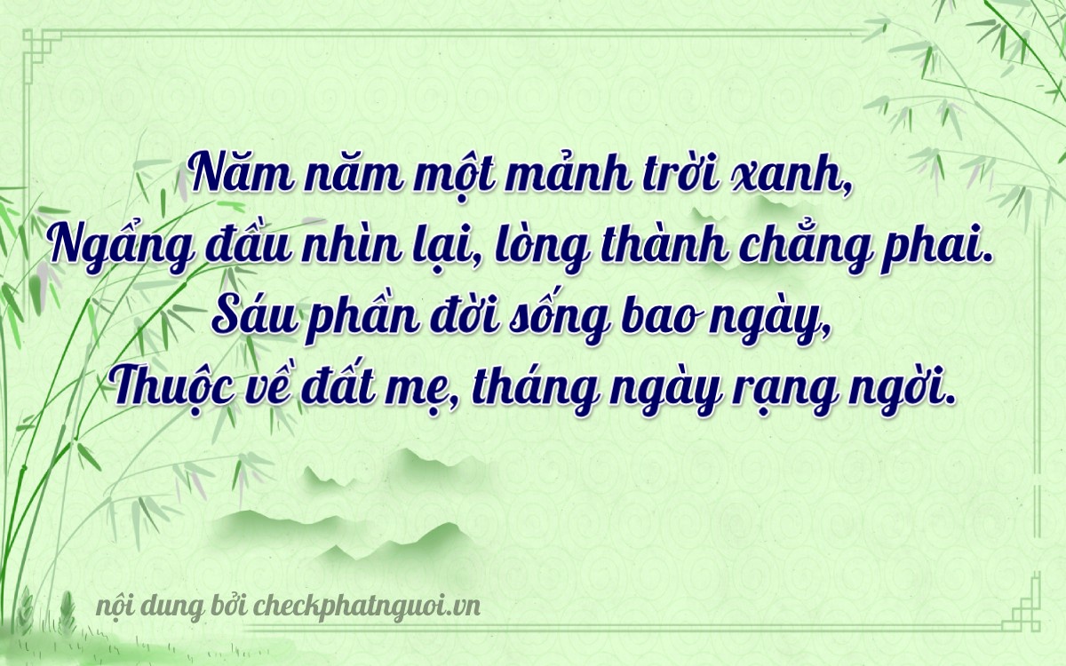 Bài thơ ý nghĩa cho <b>biển số 37K-51668</b> tại website checkphatnguoi.vn