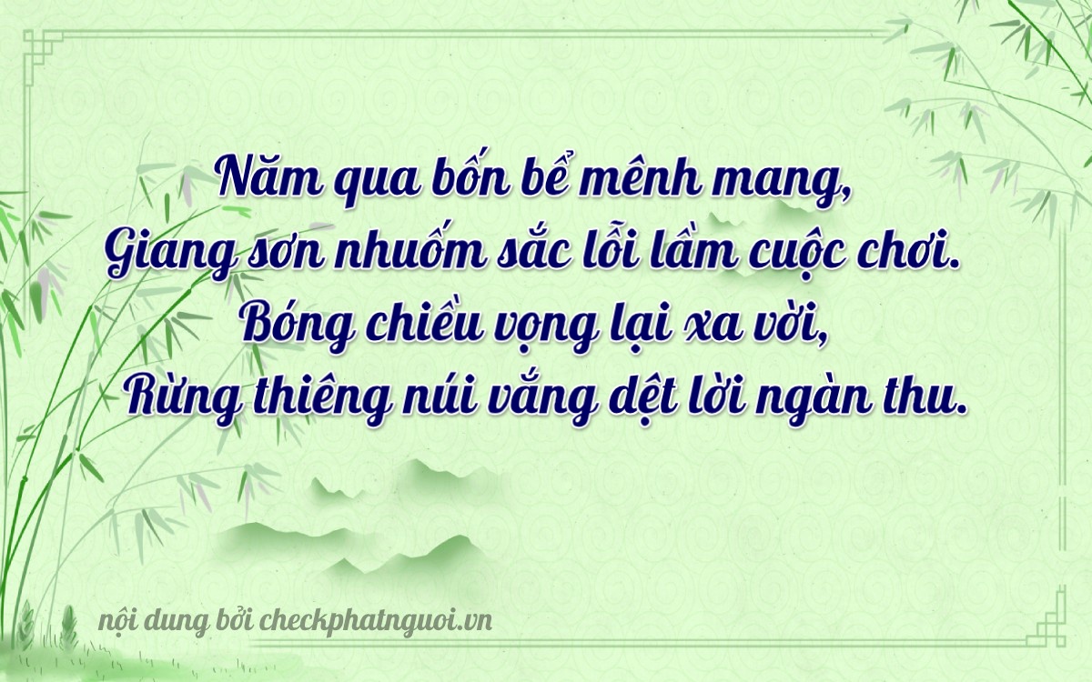 Bài thơ ý nghĩa cho <b>biển số 37K-54340</b> tại website checkphatnguoi.vn