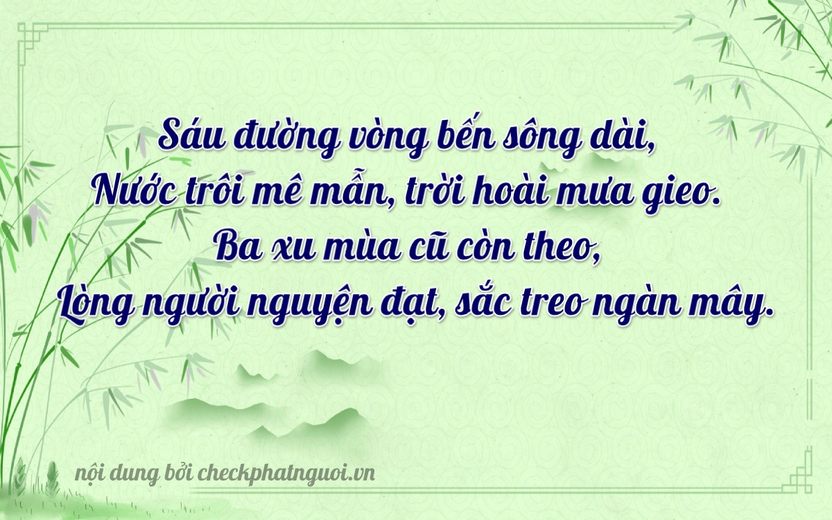 Bài thơ ý nghĩa cho <b>biển số 37K-60329</b> tại website checkphatnguoi.vn