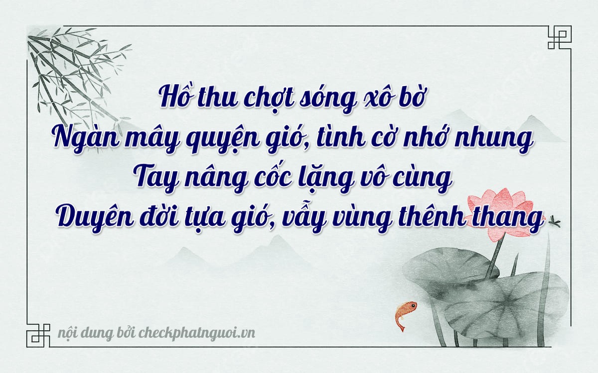 Bài thơ ý nghĩa cho <b>biển số 37K-60552</b> tại website checkphatnguoi.vn