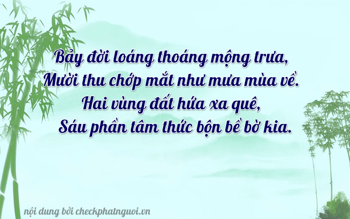 Bài thơ ý nghĩa cho <b>biển số 37K-71267</b> tại website checkphatnguoi.vn