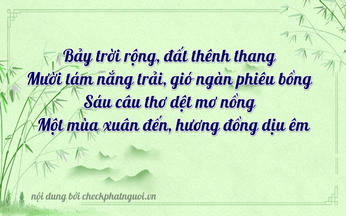 Bài thơ ý nghĩa cho <b>biển số 37K-71861</b> tại website checkphatnguoi.vn