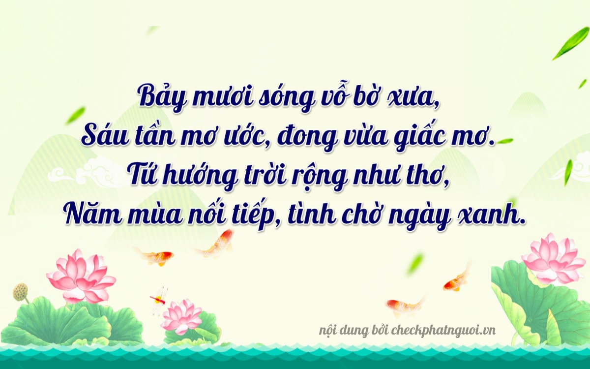Bài thơ ý nghĩa cho <b>biển số 37K-72654</b> tại website checkphatnguoi.vn
