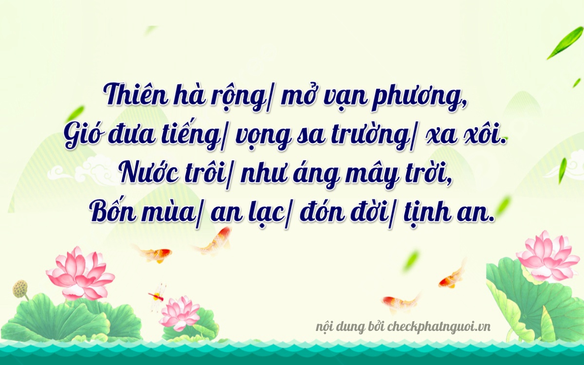 Bài thơ ý nghĩa cho <b>biển số 37K-95640</b> tại website checkphatnguoi.vn