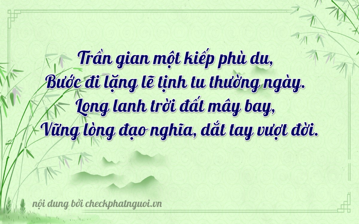 Bài thơ ý nghĩa cho <b>biển số 37KA-51516</b> tại website checkphatnguoi.vn