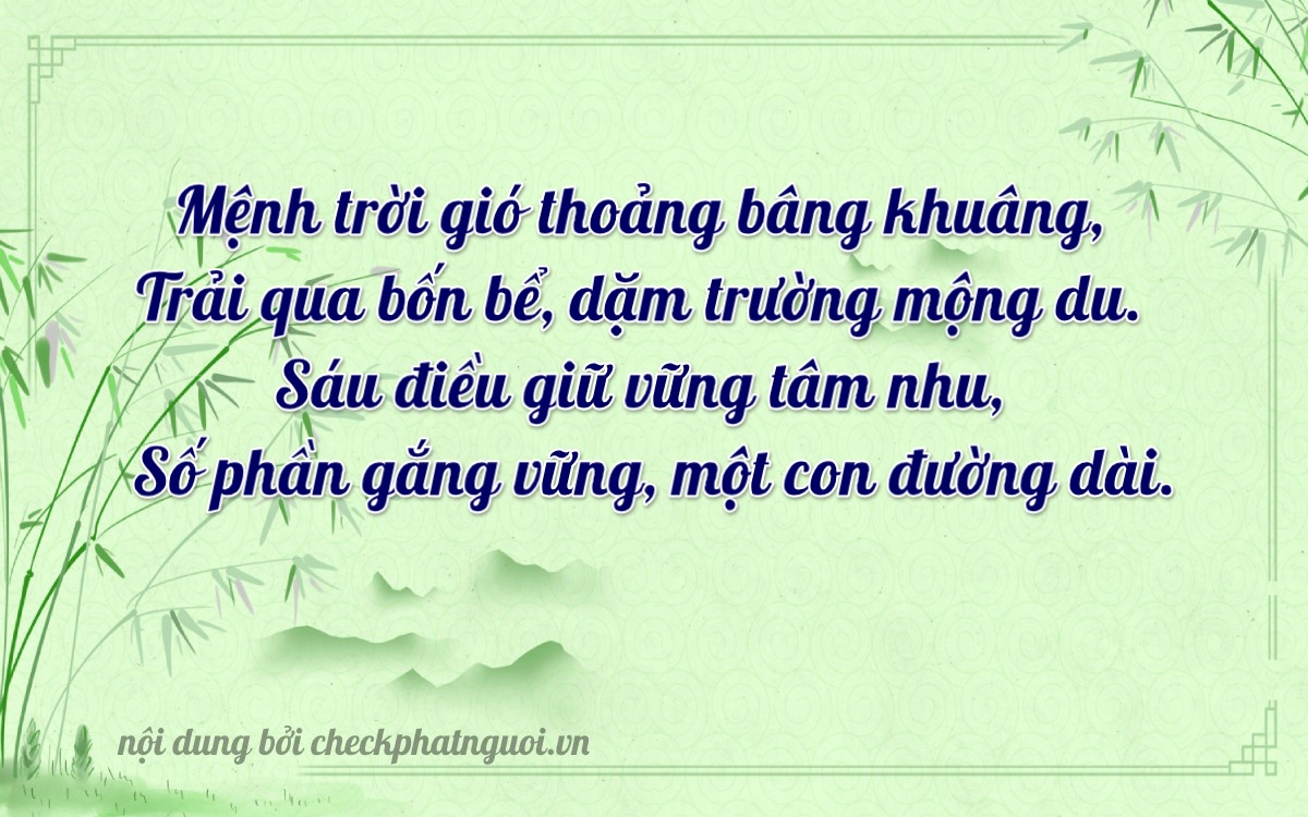 Bài thơ ý nghĩa cho <b>biển số 37L1-14216</b> tại website checkphatnguoi.vn