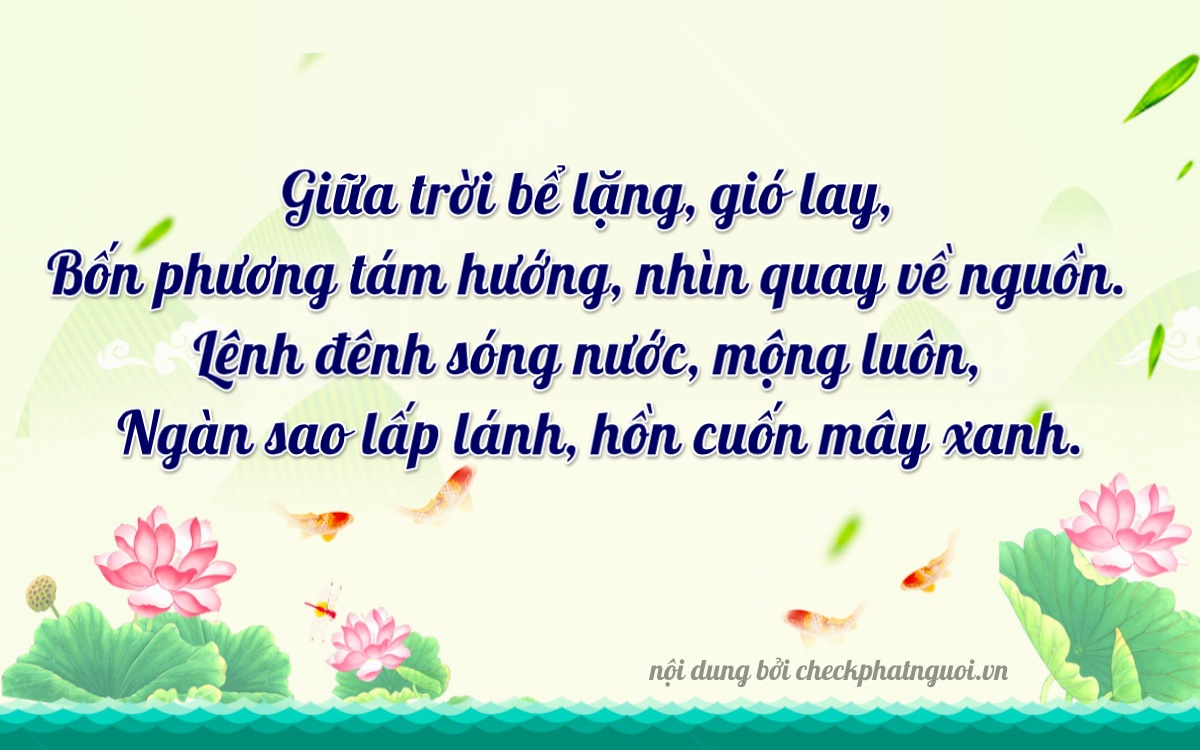 Bài thơ ý nghĩa cho <b>biển số 37L3-33746</b> tại website checkphatnguoi.vn