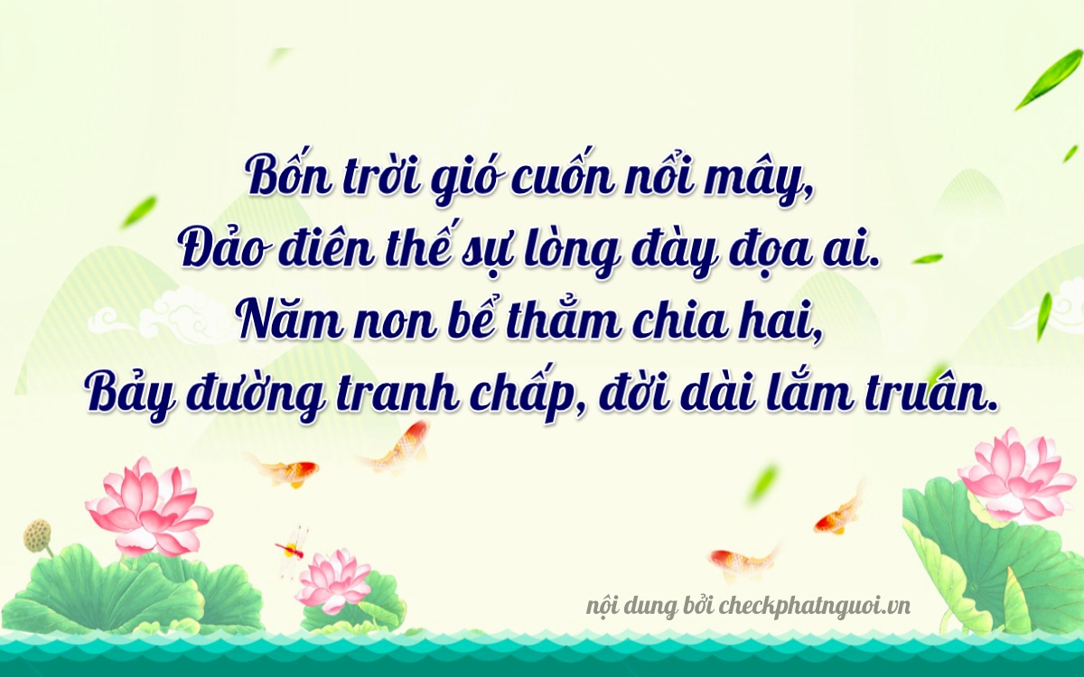 Bài thơ ý nghĩa cho <b>biển số 37M1-39578</b> tại website checkphatnguoi.vn