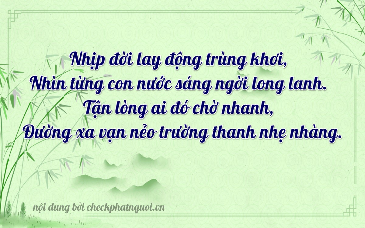 Bài thơ ý nghĩa cho <b>biển số 37M-32114</b> tại website checkphatnguoi.vn