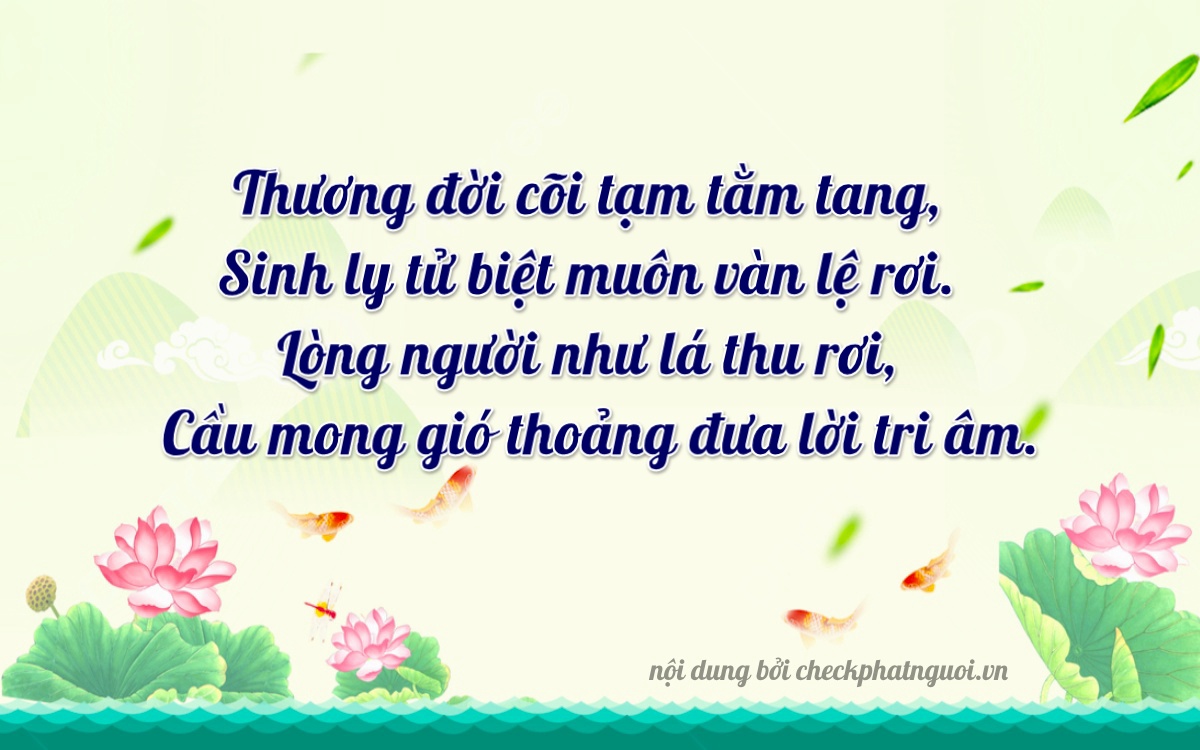 Bài thơ ý nghĩa cho <b>biển số 37N1-83562</b> tại website checkphatnguoi.vn