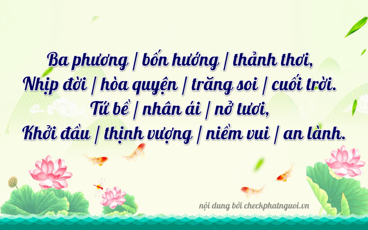 Bài thơ ý nghĩa cho <b>biển số 37N-56274</b> tại website checkphatnguoi.vn