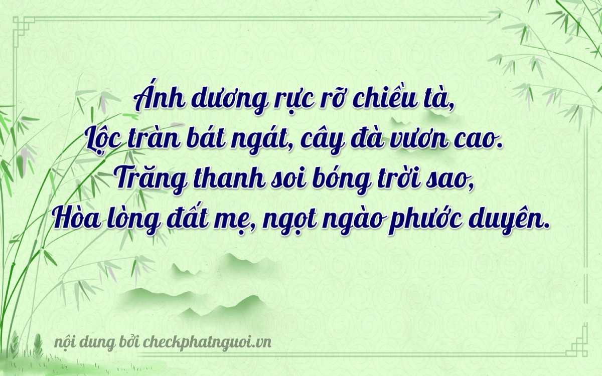 Bài thơ ý nghĩa cho <b>biển số 37N-60453</b> tại website checkphatnguoi.vn