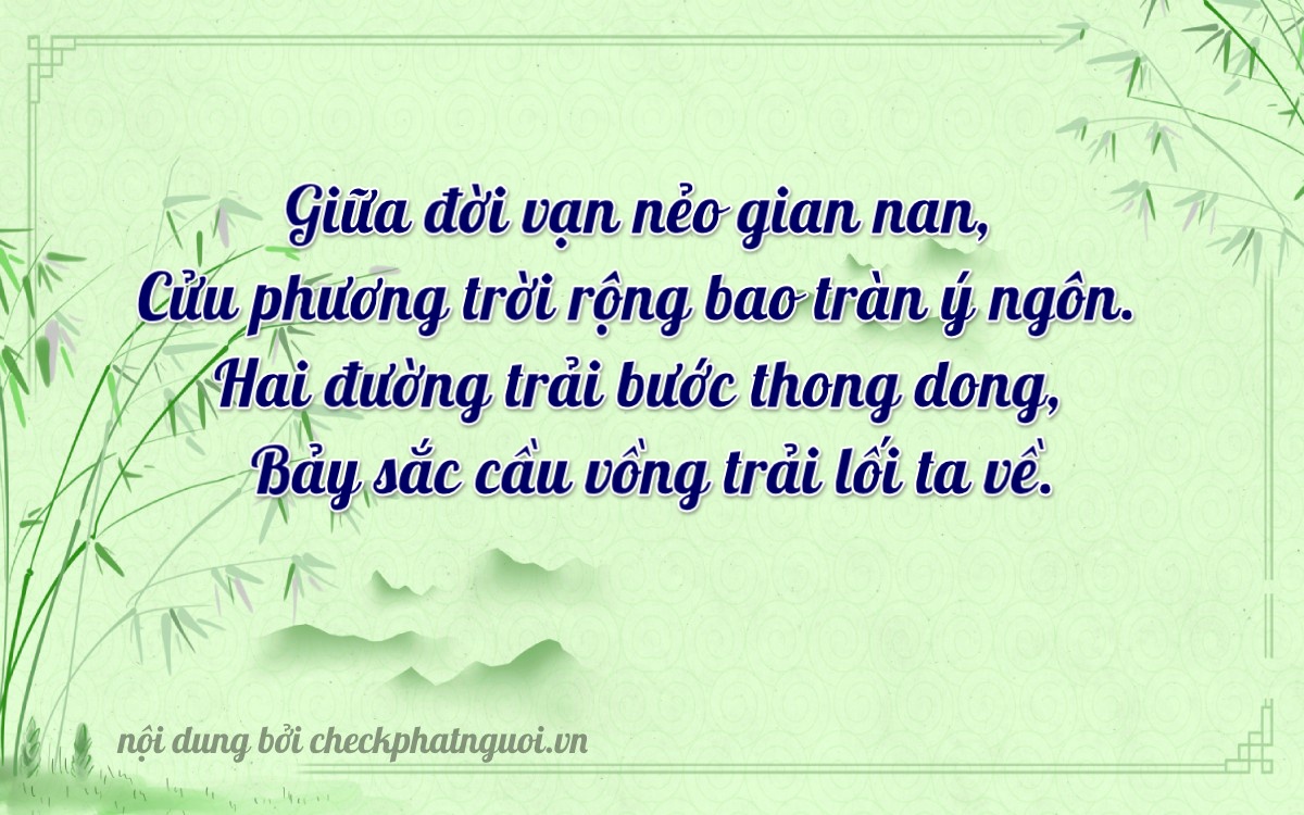 Bài thơ ý nghĩa cho <b>biển số 37N-92177</b> tại website checkphatnguoi.vn