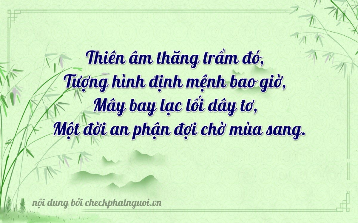 Bài thơ ý nghĩa cho <b>biển số 37S-13151</b> tại website checkphatnguoi.vn