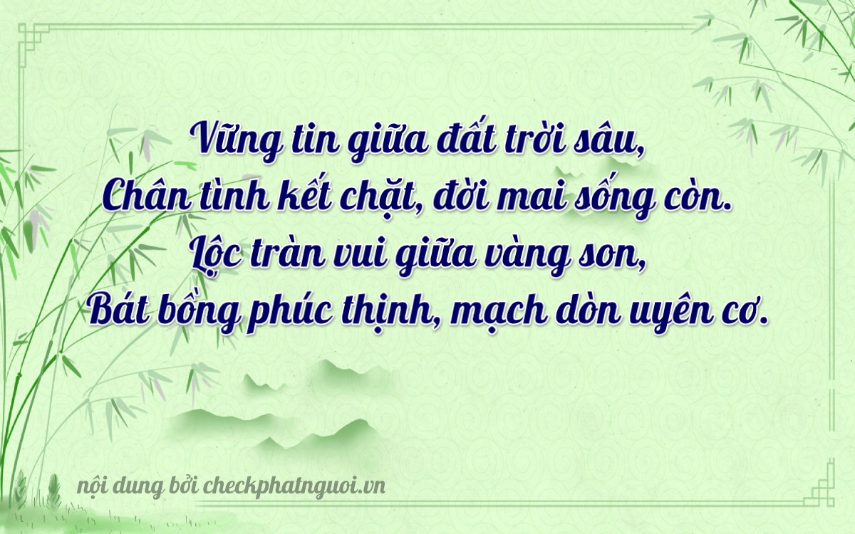 Bài thơ ý nghĩa cho <b>biển số 37TA-01085</b> tại website checkphatnguoi.vn