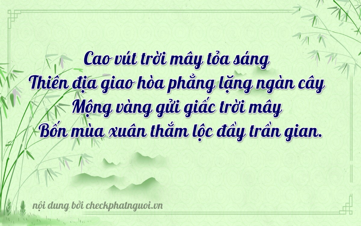 Bài thơ ý nghĩa cho <b>biển số 37Z-70660</b> tại website checkphatnguoi.vn