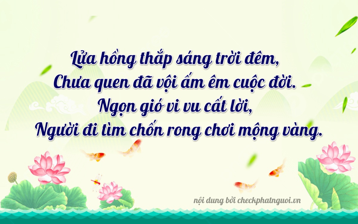 Bài thơ ý nghĩa cho <b>biển số 38A-08587</b> tại website checkphatnguoi.vn
