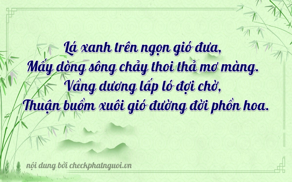 Bài thơ ý nghĩa cho <b>biển số 38A-11112</b> tại website checkphatnguoi.vn