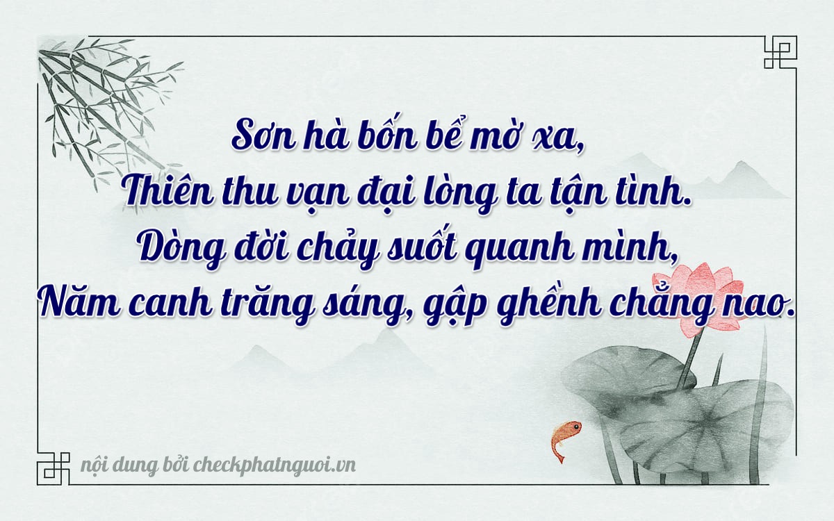 Bài thơ ý nghĩa cho <b>biển số 38A-1269</b> tại website checkphatnguoi.vn
