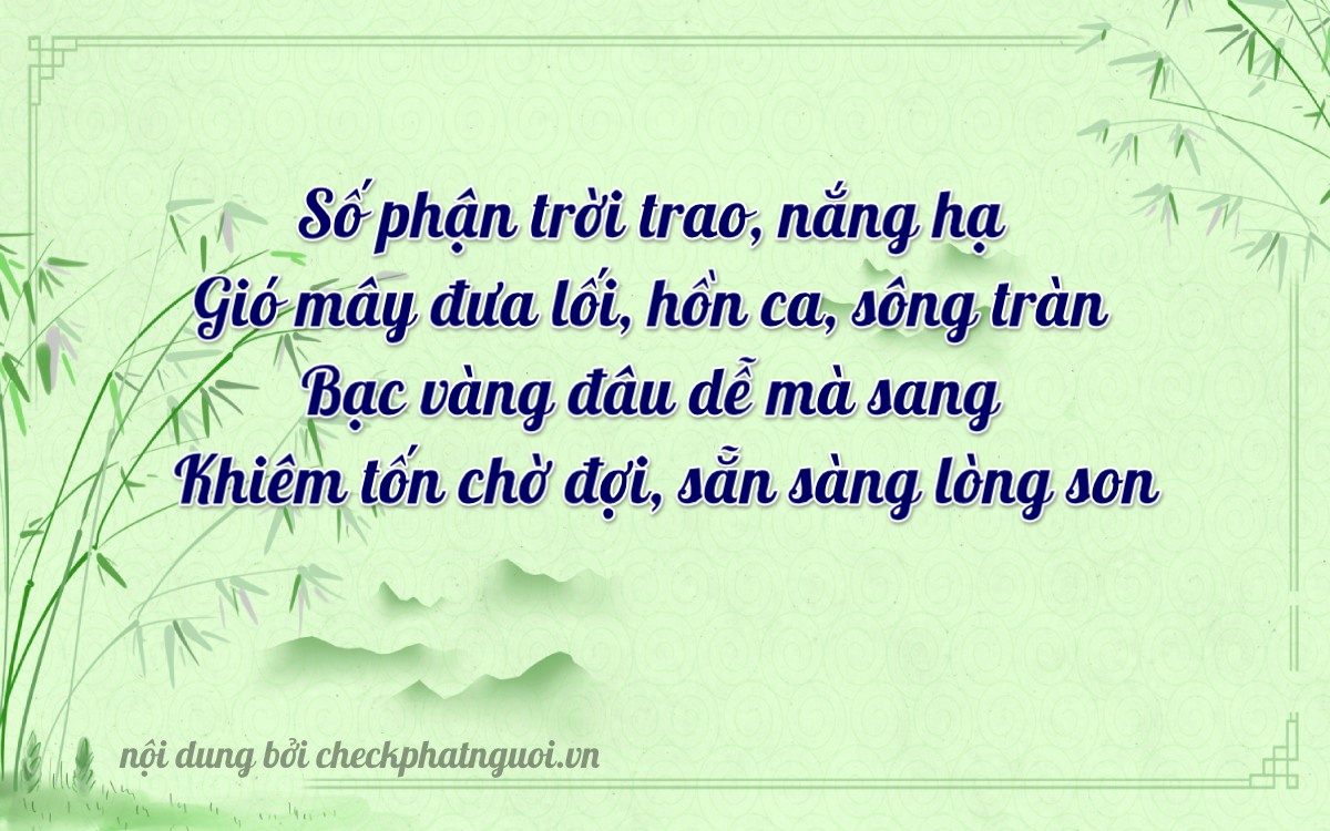 Bài thơ ý nghĩa cho <b>biển số 38A-16139</b> tại website checkphatnguoi.vn