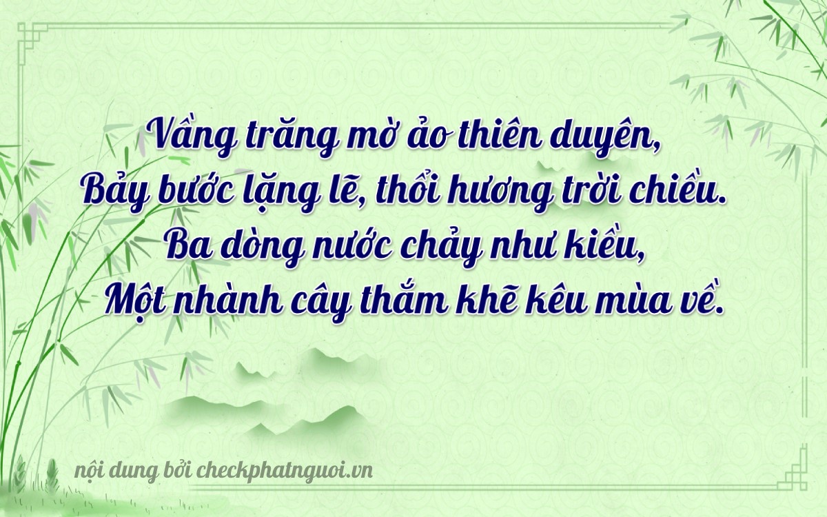 Bài thơ ý nghĩa cho <b>biển số 38A-17031</b> tại website checkphatnguoi.vn