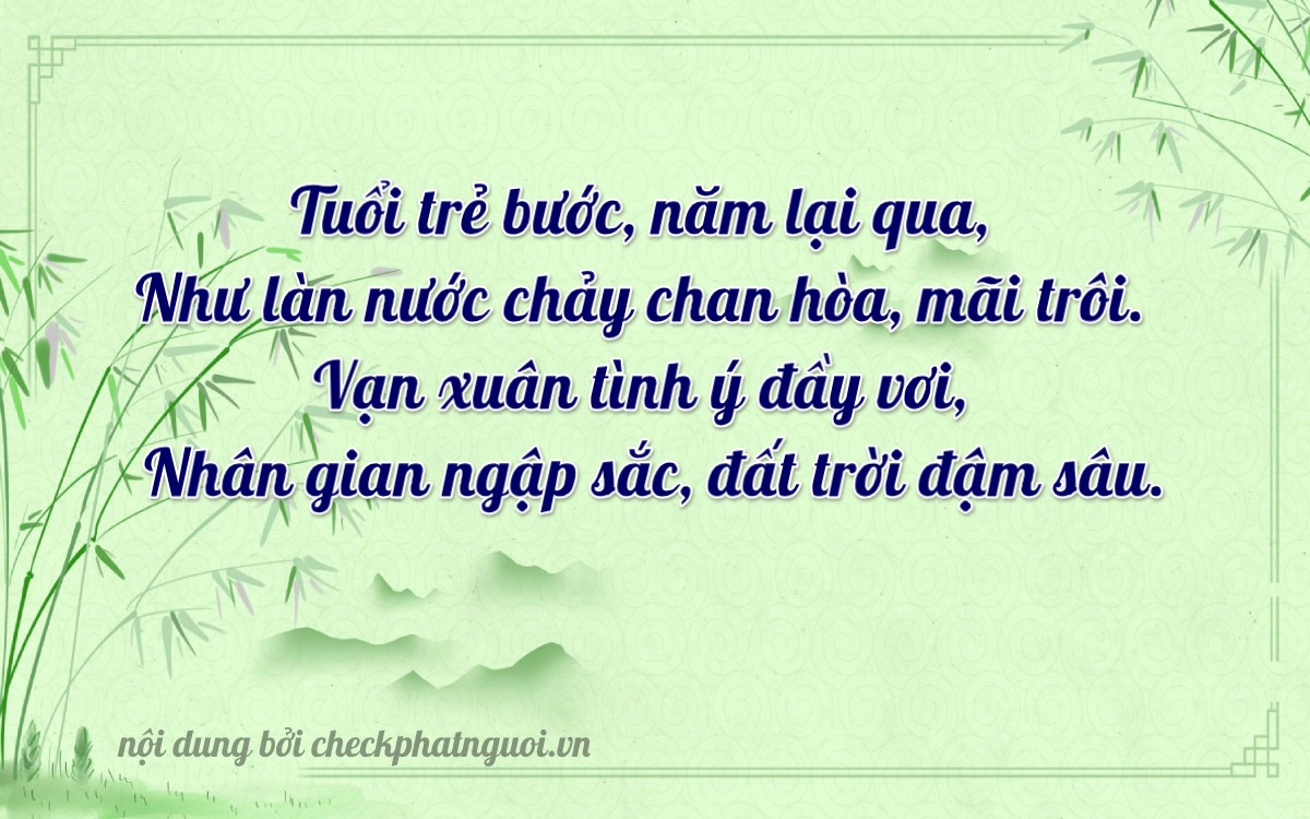 Bài thơ ý nghĩa cho <b>biển số 38A-20549</b> tại website checkphatnguoi.vn