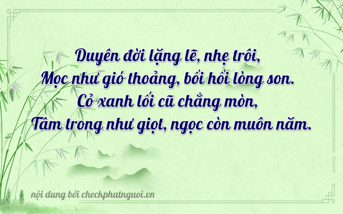 Bài thơ ý nghĩa cho <b>biển số 38A-25371</b> tại website checkphatnguoi.vn