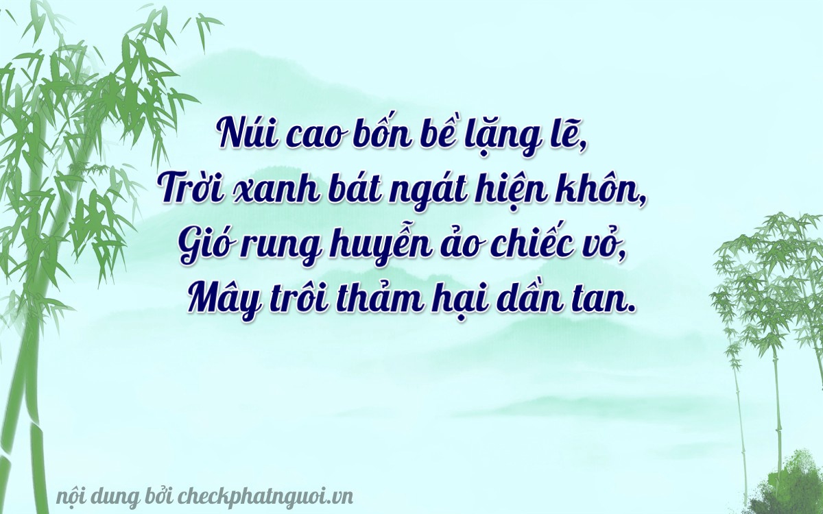 Bài thơ ý nghĩa cho <b>biển số 38A-25912</b> tại website checkphatnguoi.vn