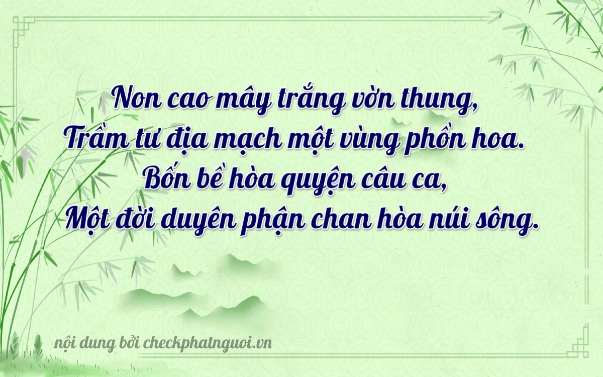 Bài thơ ý nghĩa cho <b>biển số 38A-27014</b> tại website checkphatnguoi.vn