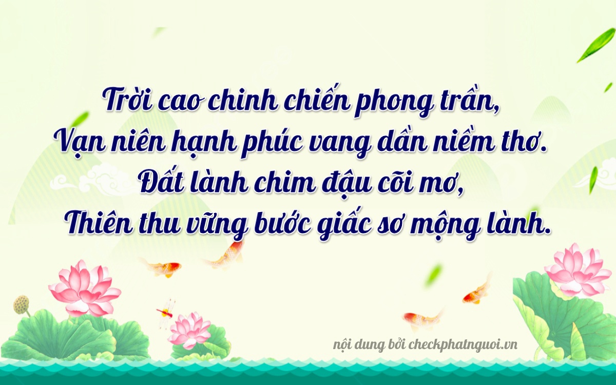 Bài thơ ý nghĩa cho <b>biển số 38A-29420</b> tại website checkphatnguoi.vn