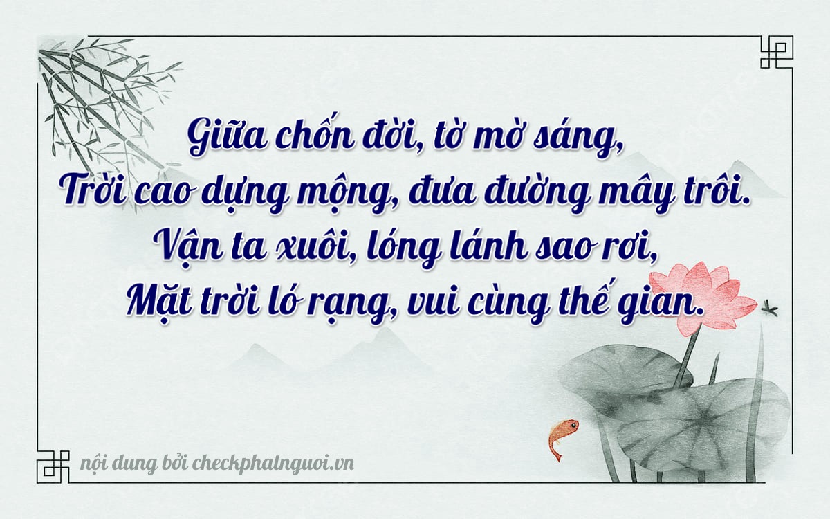 Bài thơ ý nghĩa cho <b>biển số 38A-32696</b> tại website checkphatnguoi.vn