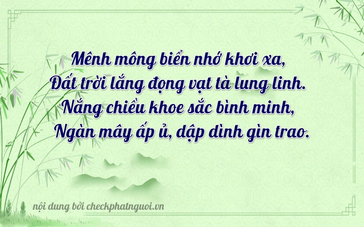 Bài thơ ý nghĩa cho <b>biển số 38A-34271</b> tại website checkphatnguoi.vn